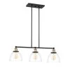 Bryson 3-Light Vintage Bronze Mid-Century Linear Chandelier with Clear Glass Shade by Designers Fountain -Designers Fountain Shop vintage bronze designers fountain chandeliers 92638 vb 64 1000