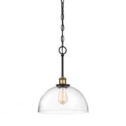 Bryson 1-Light Vintage Bronze Mid-Century Pendant by Designers Fountain