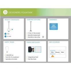 Bryson 1-Light Vintage Bronze Mid-Century Pendant by Designers Fountain 12 Bryson 1-Light Vintage Bronze Mid-Century Pendant by Designers Fountain -Designers Fountain Shop vintage bronze designers fountain chandeliers 92639 vb 76 1000