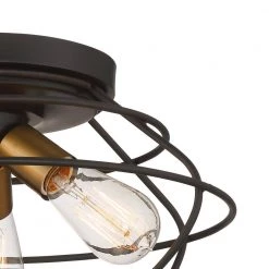 15 in. Jax 3-Light Vintage Bronze Interior Ceiling Light Flush Mount by Designers Fountain -Designers Fountain Shop vintage bronze designers fountain flush mount lights 1260 vb a0 1000