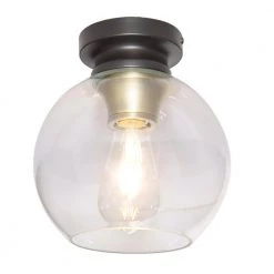 Ella 8.25 in. 1-Light Vintage Bronze Flush Mount Ceiling Light with Clear Glass Shade by Designers Fountain -Designers Fountain Shop vintage bronze designers fountain flush mount lights 1262 vb 1d 1000