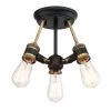 13 in. Miles 3-Light Vintage Bronze Interior Ceiling Light Semi Flush Mount by Designers Fountain -Designers Fountain Shop vintage bronze designers fountain flush mount lights 91011 vb 64 1000