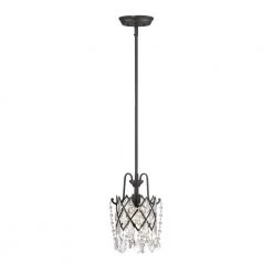 Ravina 1-Light Vintage Bronze Mini Pendant by Designers Fountain