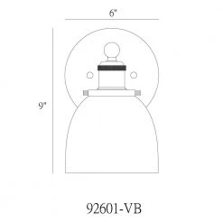 Bryson 5.88 in. 1-Light Vintage Bronze Mid-Century Modern Wall Mount Sconce Light with Clear Glass Shade by Designers Fountain -Designers Fountain Shop vintage bronze designers fountain vanity lighting 92601 vb a0 1000