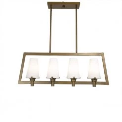 Hyde Park 4-Light Vintage Gold Interior Incandescent Island Pendant by Designers Fountain