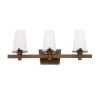 24 in. Hyde Park 3-Light Vintage Gold Modern Bathroom Vanity Light with Opal Glass Shades by Designers Fountain -Designers Fountain Shop vintage gold designers fountain vanity lighting 87903 vtg 64 1000