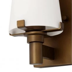 8 in. Hyde Park 1-Light Vintage Gold Modern Wall Mount Sconce Light with Opal Glass Shade by Designers Fountain -Designers Fountain Shop vintage gold designers fountain wall sconces 87901 vtg 40 1000