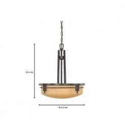 Mission Ridge 3-Light Warm Mahogany Hanging/Ceiling Light by Designers Fountain -Designers Fountain Shop warm mahogany designers fountain chandeliers 82131 wm 1d 1000