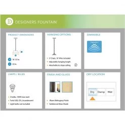 Mission Ridge 3-Light Warm Mahogany Hanging/Ceiling Light by Designers Fountain -Designers Fountain Shop warm mahogany designers fountain chandeliers 82131 wm 76 1000