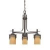 Mission Ridge 3-Light Warm Mahogany Hanging Chandelier by Designers Fountain