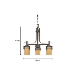 Mission Ridge 3-Light Warm Mahogany Hanging Chandelier by Designers Fountain -Designers Fountain Shop warm mahogany designers fountain chandeliers 82183 wm 66 1000