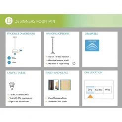 Mission Ridge 3-Light Warm Mahogany Hanging Chandelier by Designers Fountain -Designers Fountain Shop warm mahogany designers fountain chandeliers 82183 wm 76 1000