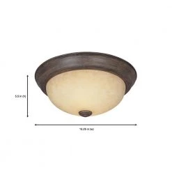 15 in. 3-Light Warm Mahogany Ceiling Light Flush Mount by Designers Fountain -Designers Fountain Shop warm mahogany designers fountain flush mount lights 1257l wm am 40 1000