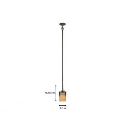 Mission Ridge 1-Light Warm Mahogany Hanging Mini Pendant by Designers Fountain -Designers Fountain Shop warm mahogany designers fountain pendant lights 82130 wm 66 1000