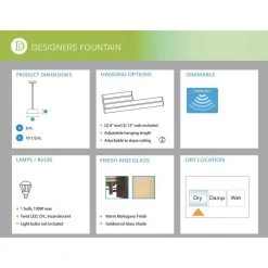 Mission Ridge 1-Light Warm Mahogany Hanging Mini Pendant by Designers Fountain -Designers Fountain Shop warm mahogany designers fountain pendant lights 82130 wm 76 1000