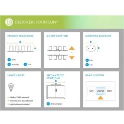 23.5 in. Mission Ridge 3-Light Warm Mahogany Mission Style Bathroom Vanity Light with Goldenrod Glass Shades by Designers Fountain -Designers Fountain Shop warm mahogany designers fountain vanity lighting 82103 wm 40 1000