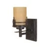 5 in. Mission Ridge 1-Light Warm Mahogany Mission Style Wall Mount Sconce Light with Goldenrod Glass Shade by Designers Fountain 2 5 in. Mission Ridge 1-Light Warm Mahogany Mission Style Wall Mount Sconce Light with Goldenrod Glass Shade by Designers Fountain -Designers Fountain Shop warm mahogany designers fountain wall sconces 82101 wm 64 1000