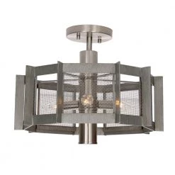 16.25 in. Baxter 3-Light Weathered Iron Ceiling Light Semi Flush Mount by Designers Fountain -Designers Fountain Shop weathered iron designers fountain flush mount lights 89311 wi 66 1000