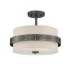 14 in. Garrett 2-Light Weathered Iron Interior Ceiling Light Semi Flush Mount by Designers Fountain -Designers Fountain Shop weathered iron designers fountain flush mount lights 92411 wi 64 1000