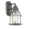 Brensten 11.75 in. Weathered Iron 1-Light Outdoor Wall Lamp with Clear Seedy Glass Shade by Designers Fountain