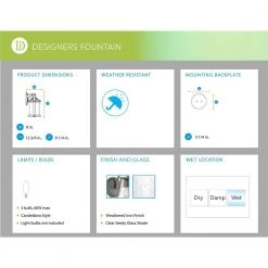 Darby 12.75 in. 3-Light Weathered Iron Industrial Outdoor Wall Sconce with Clear Seedy Glass Shade by Designers Fountain 13 Darby 12.75 in. 3-Light Weathered Iron Industrial Outdoor Wall Sconce with Clear Seedy Glass Shade by Designers Fountain -Designers Fountain Shop weathered iron designers fountain outdoor sconces 87092 wi 1d 1000