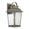 Brinley 17 in. Weathered Iron 1-Light Outdoor Wall Lamp with Clear Water Glass Shade by Designers Fountain 1 Brinley 17 in. Weathered Iron 1-Light Outdoor Wall Lamp with Clear Water Glass Shade by Designers Fountain -Designers Fountain Shop weathered iron designers fountain outdoor sconces d220m 9ow wi 64 1000