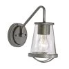 Darby 5.75 in. 1-Light Weathered Iron Industrial Wall Mount Sconce Light with Clear Seeded Glass Shade by Designers Fountain -Designers Fountain Shop weathered iron designers fountain vanity lighting 87001 wi 64 1000