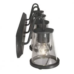 Darby 30 in. 4-Light Weathered Iron Industrial Bathroom Vanity Light with Clear Seeded Glass Shades by Designers Fountain -Designers Fountain Shop weathered iron designers fountain vanity lighting 87004 wi 66 1000