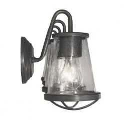 Darby 30 in. 4-Light Weathered Iron Industrial Bathroom Vanity Light with Clear Seeded Glass Shades by Designers Fountain -Designers Fountain Shop weathered iron designers fountain vanity lighting 87004 wi c3 1000