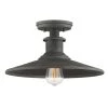 14 in. Aurora 1-Light Weathered Pewter Ceiling Light Semi Flush Mount by Designers Fountain -Designers Fountain Shop weathered pewter designers fountain flush mount lights d207m sf wp 64 1000