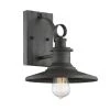 Aurora 10.5 in. Weathered Pewter 1-Light Outdoor Wall Lamp with Metal Shade by Designers Fountain 1 Aurora 10.5 in. Weathered Pewter 1-Light Outdoor Wall Lamp with Metal Shade by Designers Fountain -Designers Fountain Shop weathered pewter designers fountain outdoor sconces d207m 10ow wp 64 1000