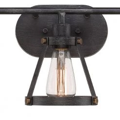 24.25 in. Wicker Park 3-Light Weathered Pewter Industrial Bathroom Vanity Light by Designers Fountain -Designers Fountain Shop weathered pewter designers fountain vanity lighting d212m 3b wp 40 1000