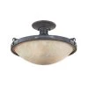 16.25 in. Austin 3-Light Weathered Saddle Ceiling Light Semi Flush Mount by Designers Fountain -Designers Fountain Shop weathered saddle designers fountain flush mount lights 97311 wsd 64 1000