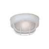 7 in. Round White 1-Light Outdoor Ceiling Mount Bulkhead with Ribbed Frosted Glass Shade by Designers Fountain 1 7 in. Round White 1-Light Outdoor Ceiling Mount Bulkhead with Ribbed Frosted Glass Shade by Designers Fountain -Designers Fountain Shop white designers fountain bulkhead lights 2073 wh 64 1000