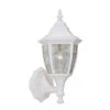 14.25 in. White 1-Light Outdoor Wall Lamp with Clear Glass Shade by Designers Fountain -Designers Fountain Shop white designers fountain outdoor sconces 2462 wh 64 1000