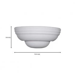 12.5 in. 1-Light Contemporary Wall Mount Sconce Light with Paintable Ceramic White Shade by Designers Fountain -Designers Fountain Shop white designers fountain wall sconces 6030 wh c3 1000