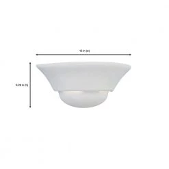 12.5 in. 1-Light Contemporary Wall Mount Sconce Light with Paintable Ceramic White Shade by Designers Fountain -Designers Fountain Shop white designers fountain wall sconces 6031 wh 1d 1000