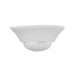 12.5 in. 1-Light Contemporary Wall Mount Sconce Light with Paintable Ceramic White Shade by Designers Fountain